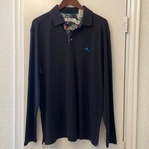 Tommy Bahama Island Zone black polo with tags.